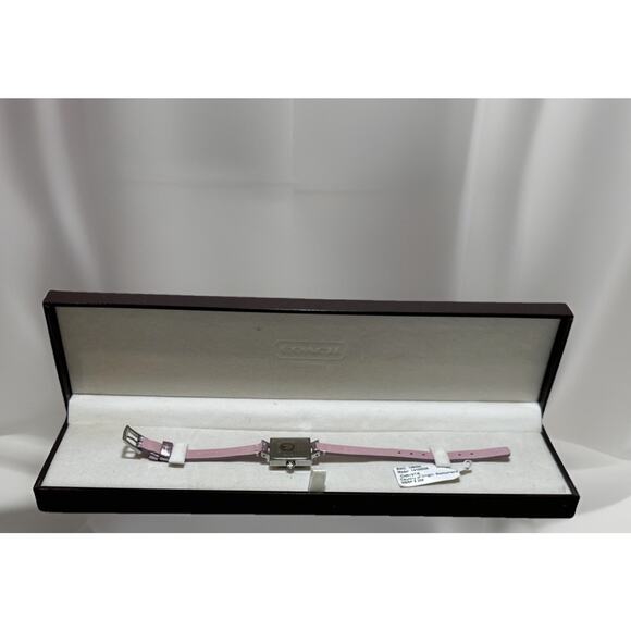 Rare Find Vintage Coach Pink Chrystie Women\'s Genuine leather Watch 14100026 main image 14